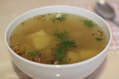 Картофельный суп с бараниной в мультиварке