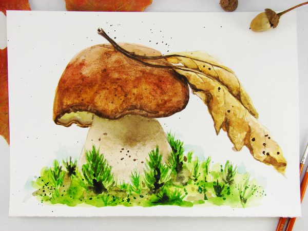 Как нарисовать грибы грузди карандашом. Как нарисовать грибы